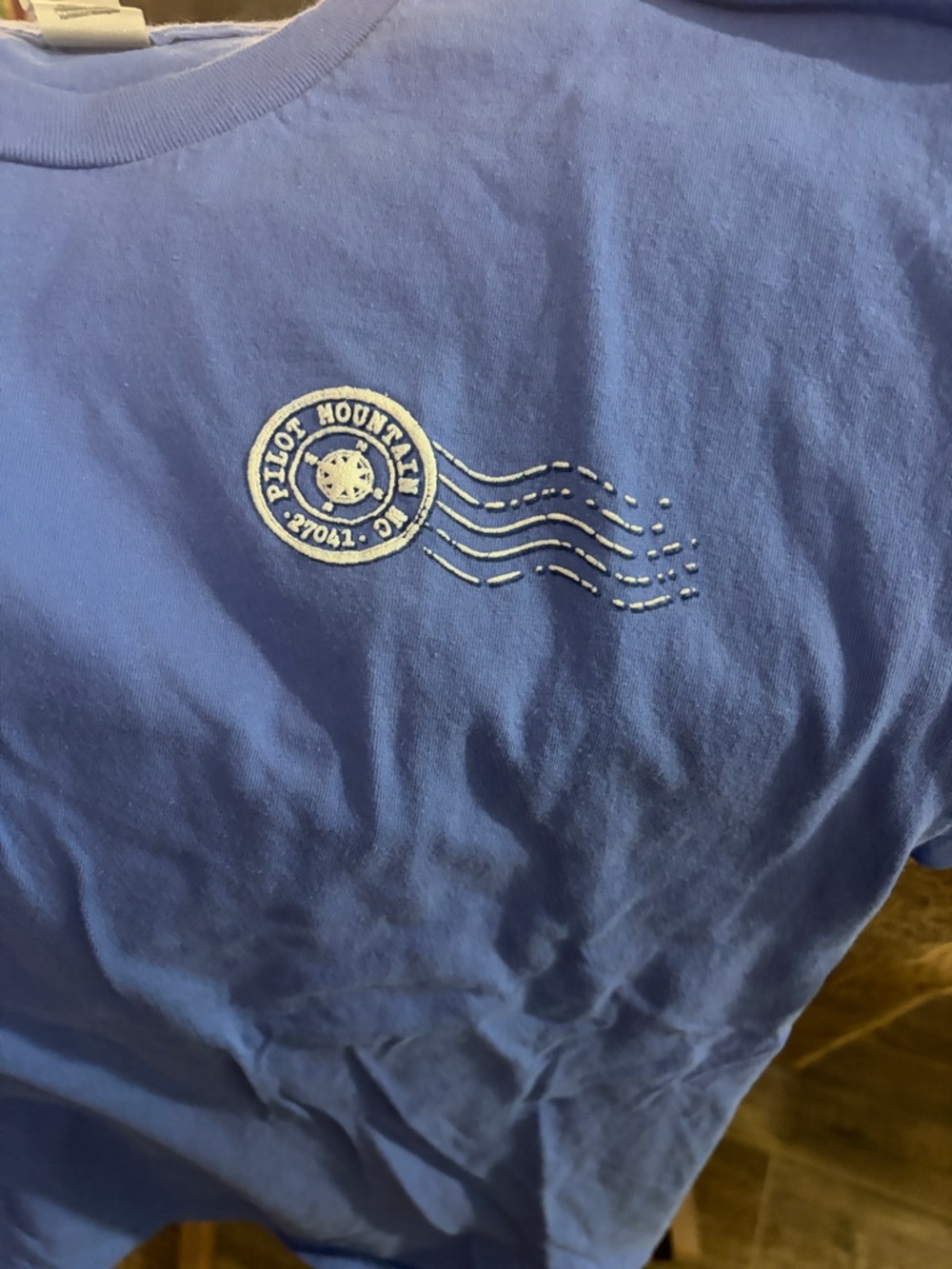Light Blue Crewneck T-Shirt with Small White Logo